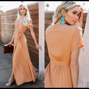 VICI | Bardot Spice Short Sleeve Wrap Maxi Dress M